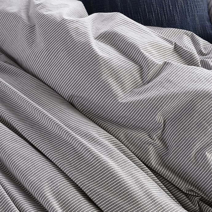 slide 4 of 5, DKNYpure Stripe Full/Queen Duvet Cover - Grey, 1 ct