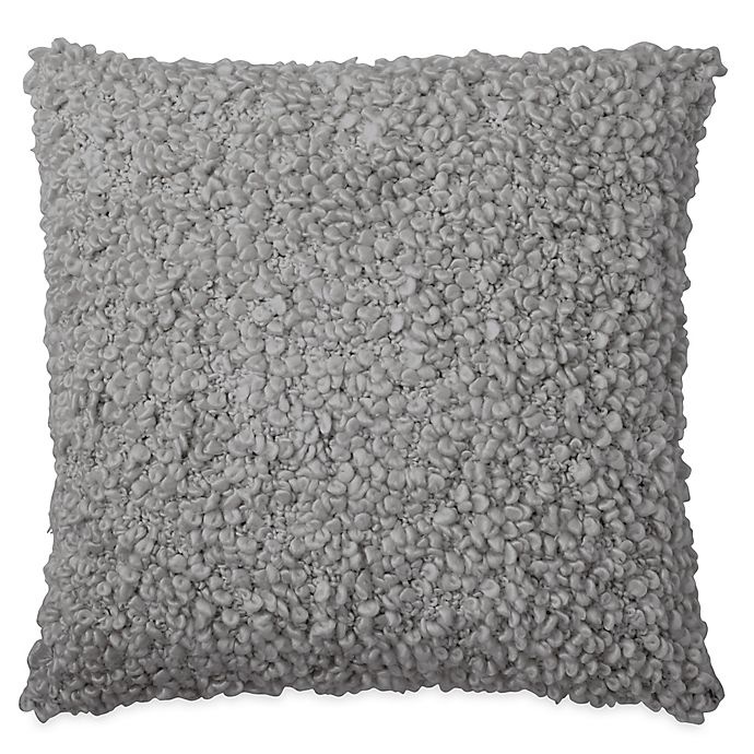 slide 1 of 1, DKNYpure Crinkle Looped Square Throw Pillow - Grey, 1 ct