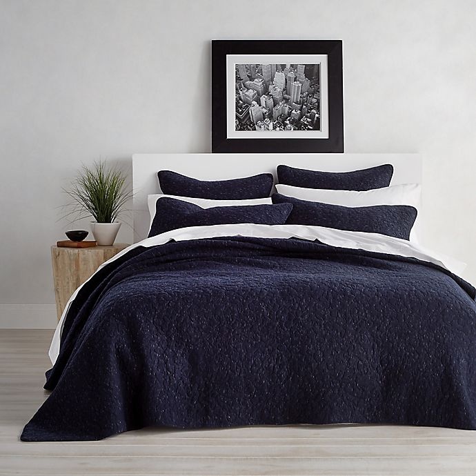 slide 6 of 6, DKNY Speckled Jersey Standard Pillow Sham - Navy, 1 ct