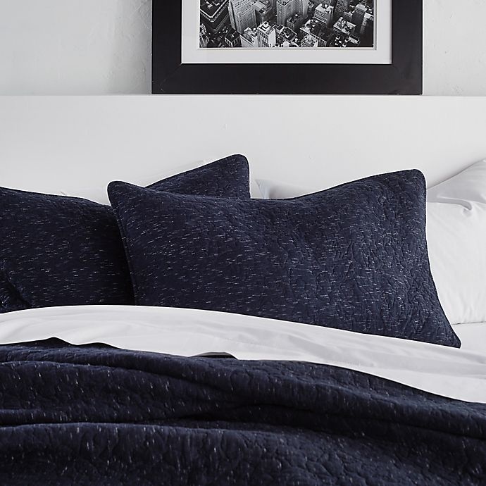 slide 4 of 6, DKNY Speckled Jersey Standard Pillow Sham - Navy, 1 ct