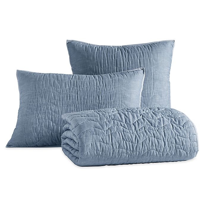 slide 3 of 5, DKNY Cotton Voile Standard Pillow Sham - Blue Chambray, 1 ct