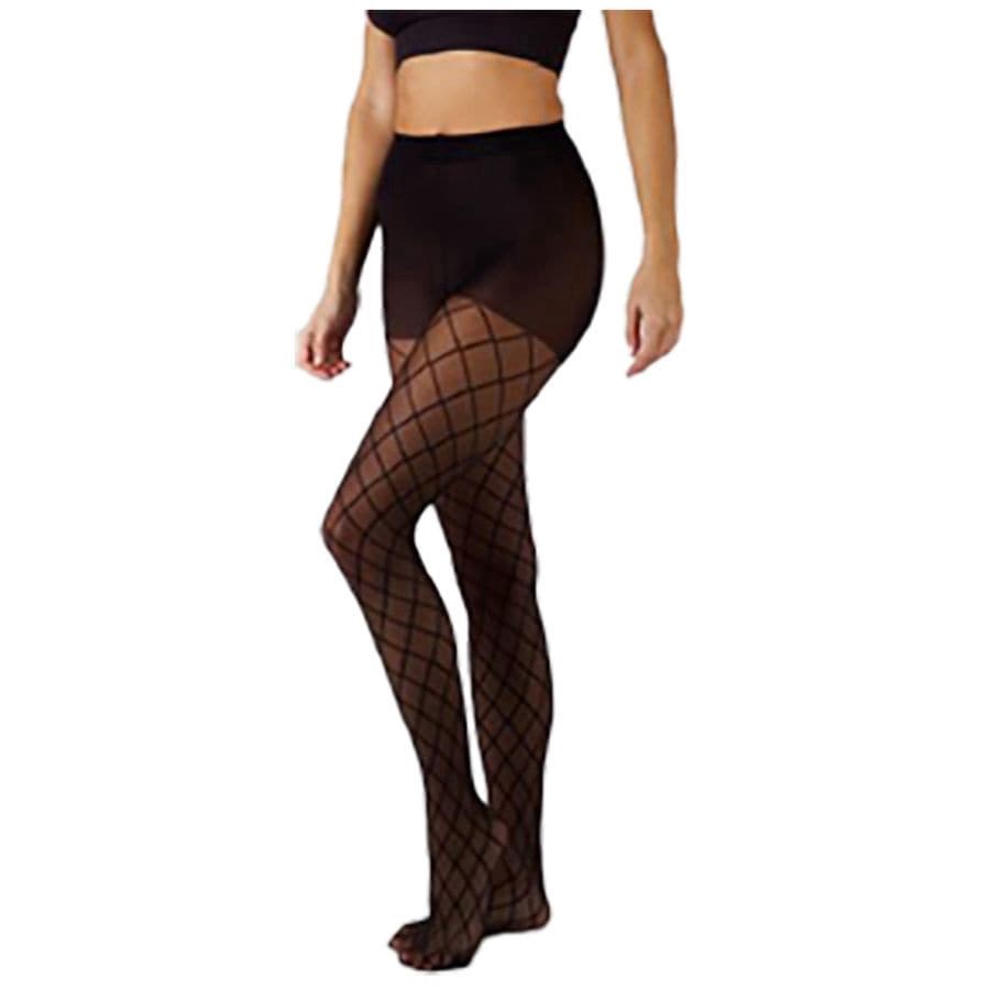 slide 1 of 1, L'eggs L/XL Black Diamond Tights 1 ea, 1 ct