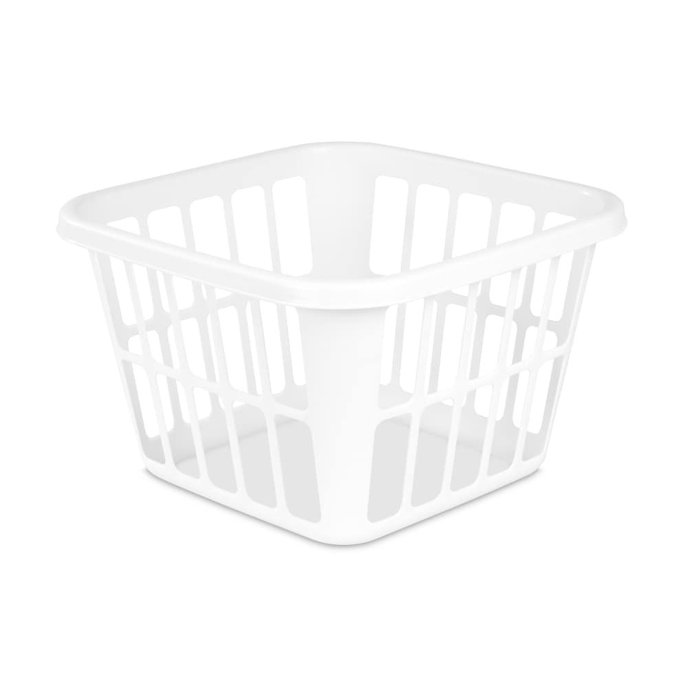 slide 1 of 3, Sterilite Square Laundry Basket - White, 1.75 bu