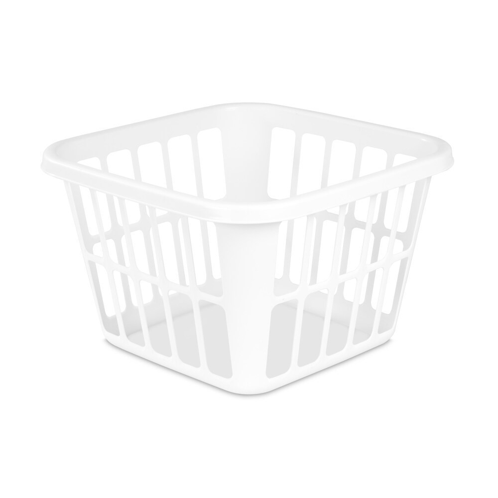 slide 2 of 3, Sterilite Square Laundry Basket - White, 1.75 bu