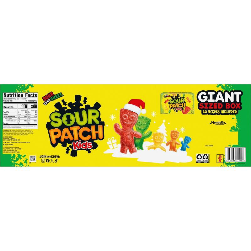 slide 2 of 14, SOUR PATCH KIDS Christmas Giant Theater Box Candy - 35oz, 35 oz