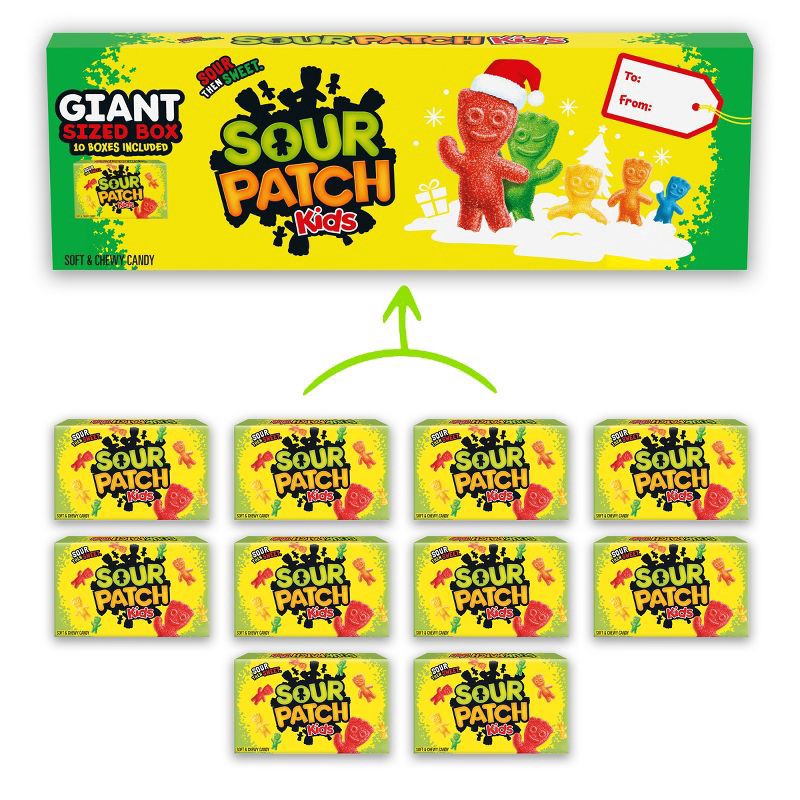 slide 3 of 14, SOUR PATCH KIDS Christmas Giant Theater Box Candy - 35oz, 35 oz