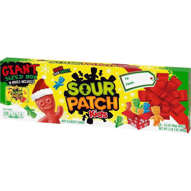 slide 4 of 14, SOUR PATCH KIDS Christmas Giant Theater Box Candy - 35oz, 35 oz