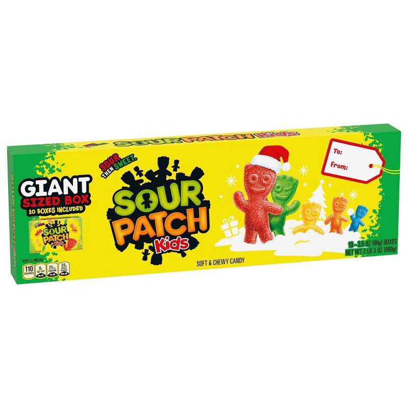 slide 9 of 14, SOUR PATCH KIDS Christmas Giant Theater Box Candy - 35oz, 35 oz