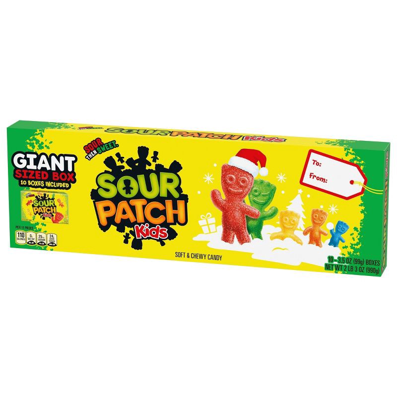 slide 10 of 14, SOUR PATCH KIDS Christmas Giant Theater Box Candy - 35oz, 35 oz