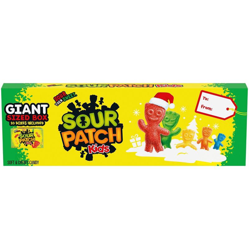 slide 1 of 14, SOUR PATCH KIDS Christmas Giant Theater Box Candy - 35oz, 35 oz