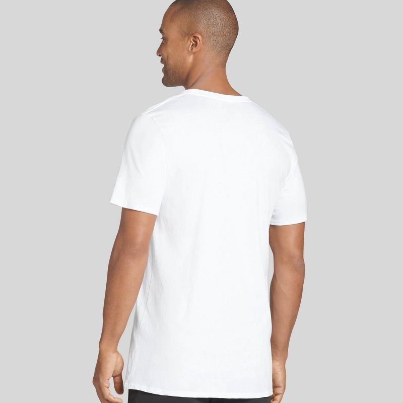 slide 2 of 3, Jockey Generation™ Men's Tall Cotton Crewneck Undershirt 2pk - White 2XLT: Relaxed Fit, Moisture Wicking, 2 ct