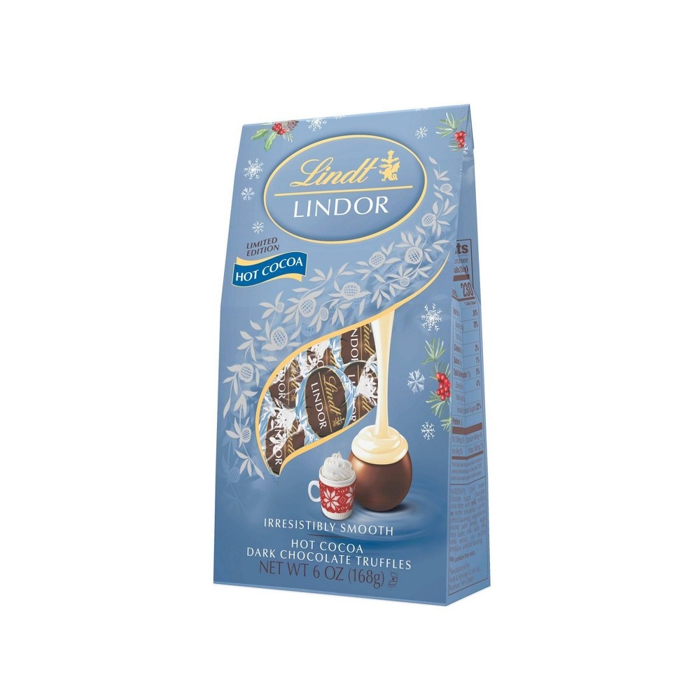 slide 3 of 8, Lindt Lindor Holiday Hot Cocoa Dark Chocolate Truffles, 6 oz