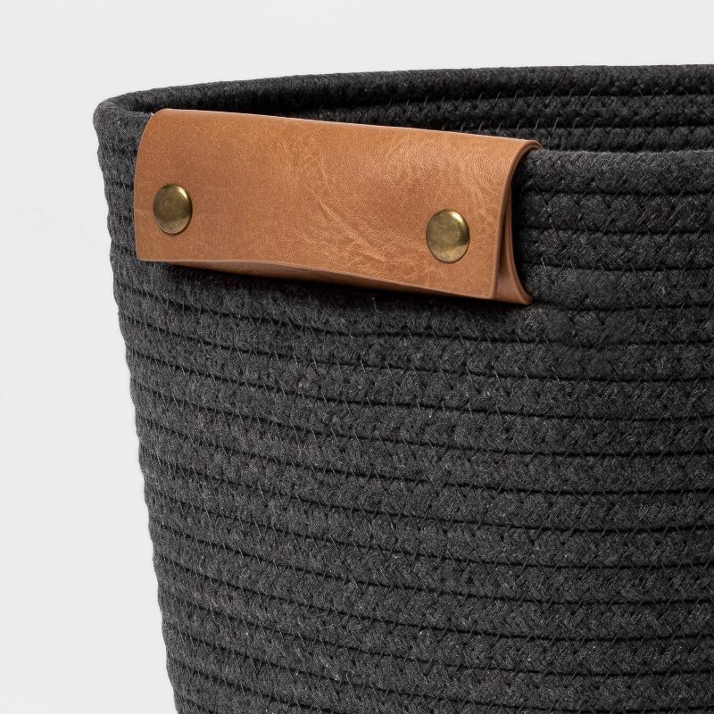 slide 3 of 5, 11" Decorative Coiled Rope Basket Gray Charcoal - Brightroom™: Storage Basket for Gifts, 11 Inch Cube System Compatible, 1 ct