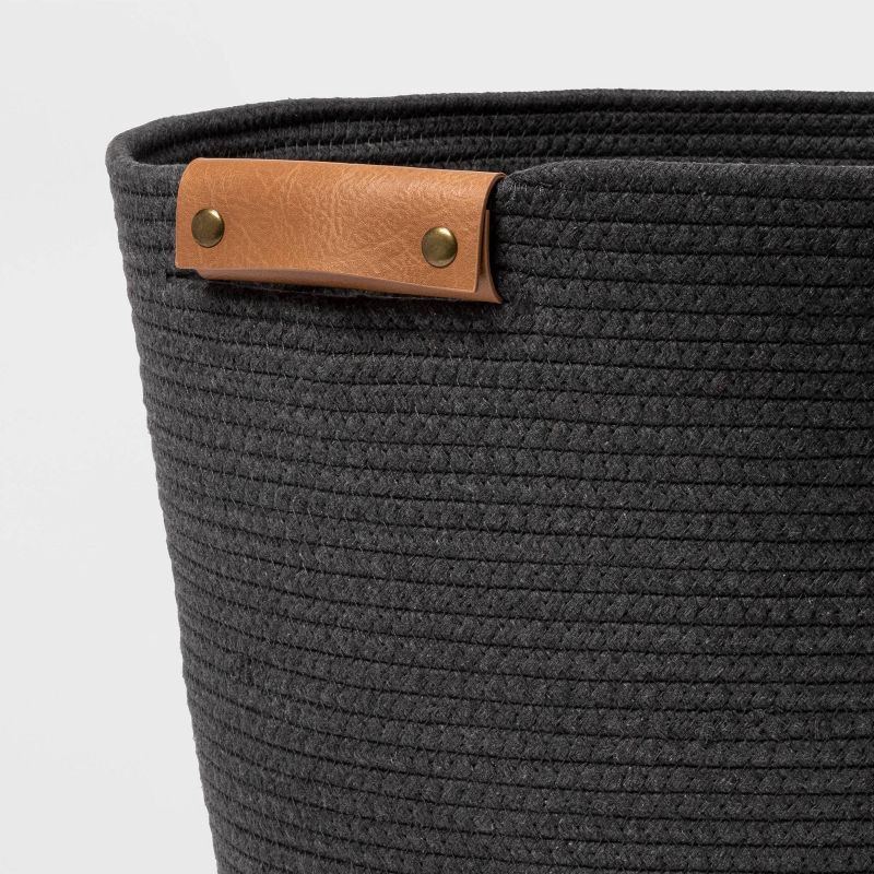 slide 3 of 4, 17" Coiled Rope Bin Warm Gray Charcoal - Brightroom™, 1 ct