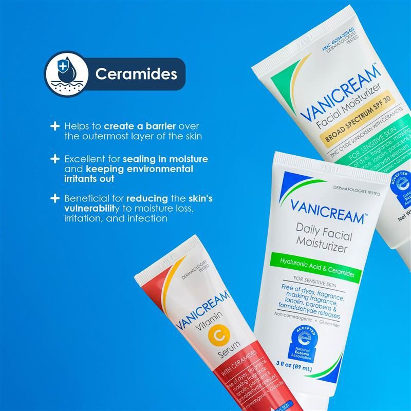 slide 9 of 9, Vanicream Daily Facial Moisturizer with Hyaluronic Acid & Ceramides for Sensitive Skin - Unscented - 3 fl oz, 3 fl oz