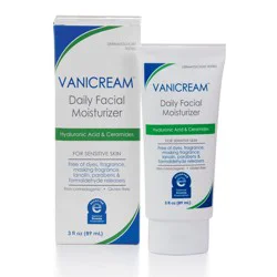 Vanicream Daily Facial Moisturizer with Hyaluronic Acid & Ceramides for Sensitive Skin - Unscented - 3 fl oz
