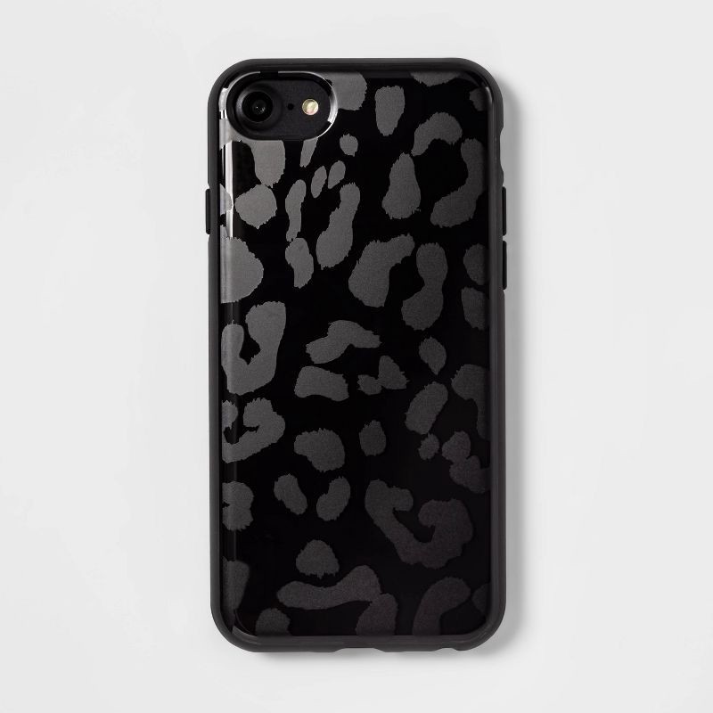 slide 2 of 3, iPhone SE (3rd/2nd generation)/8/7 Case - heyday™ Black Leopard Print, 1 ct