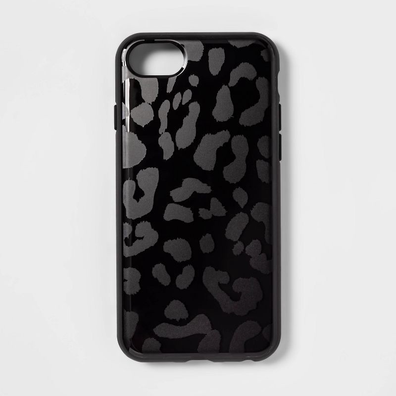 slide 1 of 3, iPhone SE (3rd/2nd generation)/8/7 Case - heyday™ Black Leopard Print, 1 ct