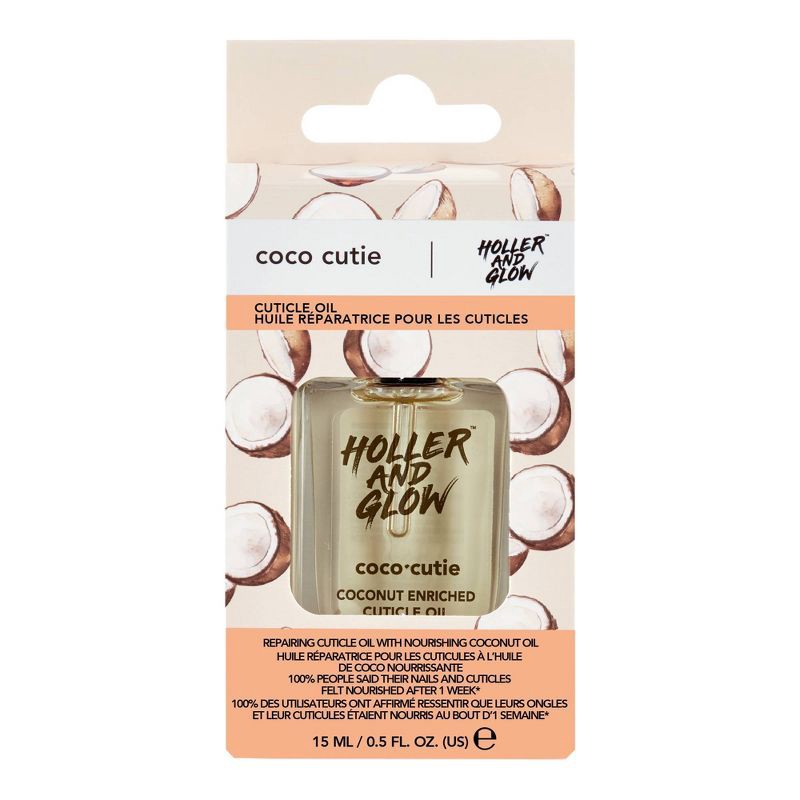 slide 1 of 6, Holler and Glow Coco Cutie Coconut Enriched Cuticle Oil - 0.5 fl oz, 0.5 fl oz