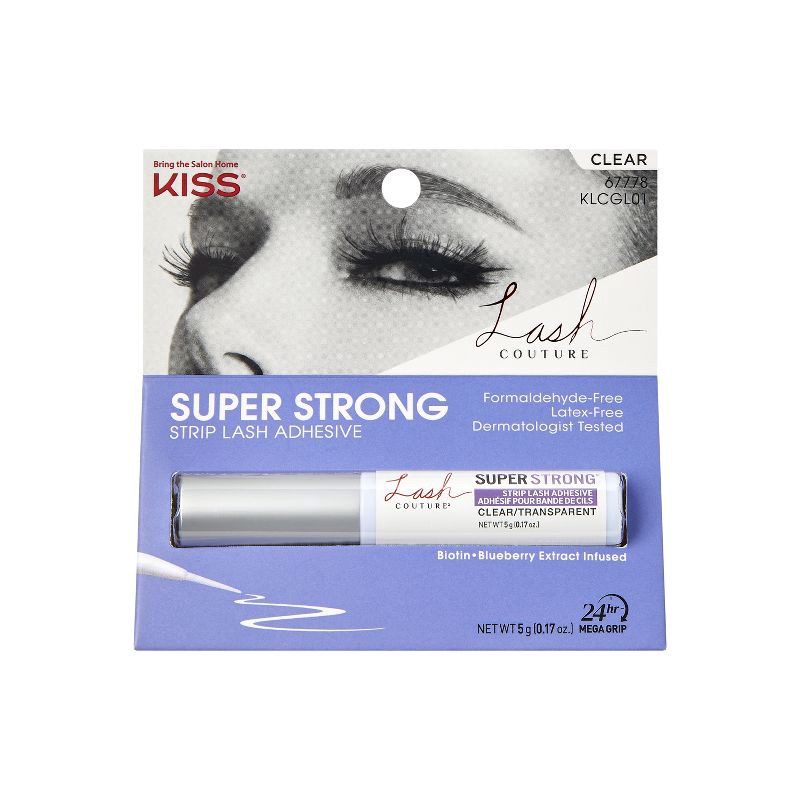 slide 7 of 9, Kiss Nails KISS Products Lash Couture Super Strong False Eyelashes Adhesive - Clear - 0.17oz, 0.17 oz