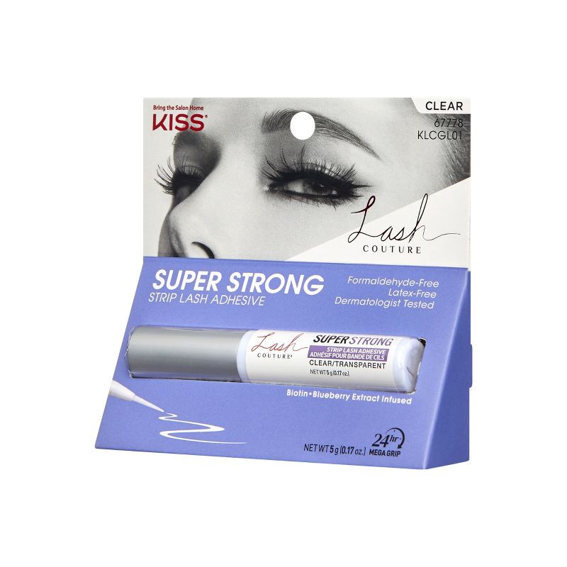 slide 8 of 9, Kiss Nails KISS Products Lash Couture Super Strong False Eyelashes Adhesive - Clear - 0.17oz, 0.17 oz