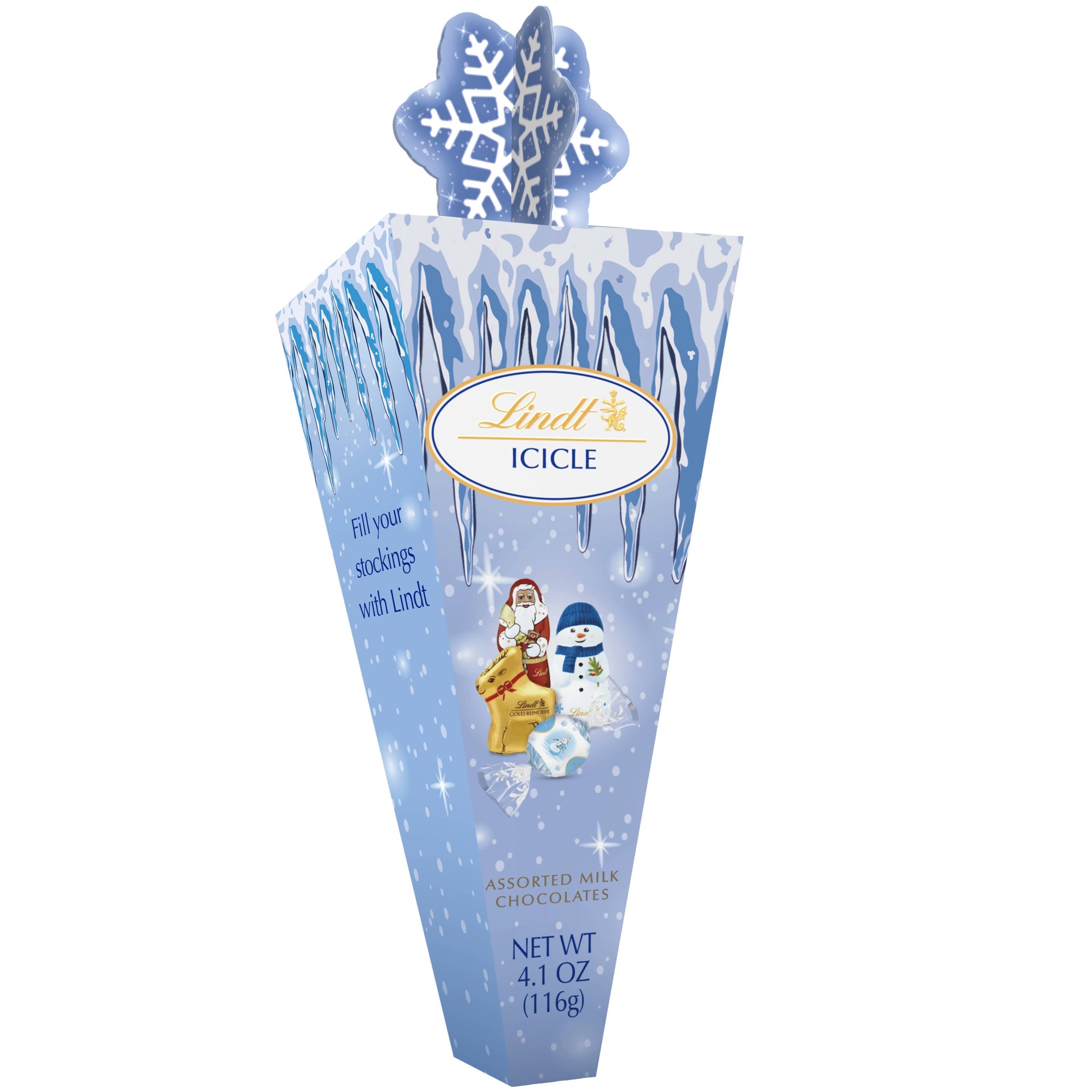 slide 1 of 3, Lindt Holiday Icicle Box, 4.1 oz