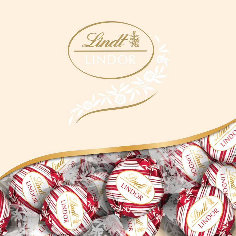 slide 12 of 13, Lindt LINDOR White Chocolate Candy Peppermint Truffles – 6oz, 6 oz