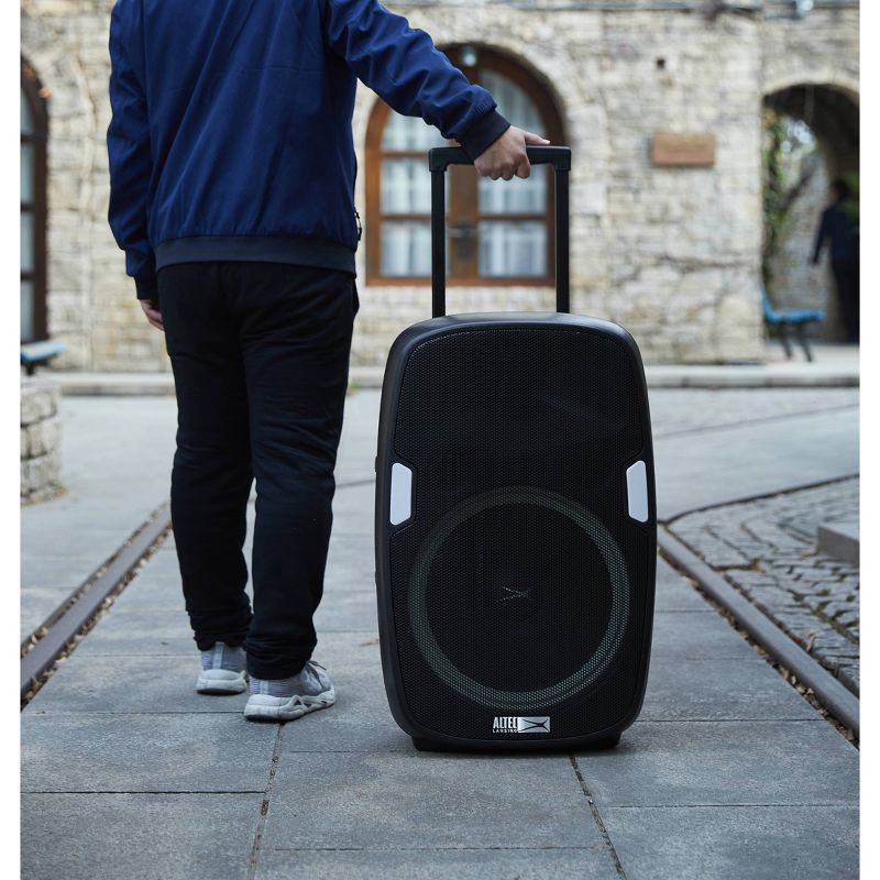 slide 7 of 8, Altec Lansing SoundRover Bluetooth Wireless Rechargeable PA Speaker System - Black, 1 ct