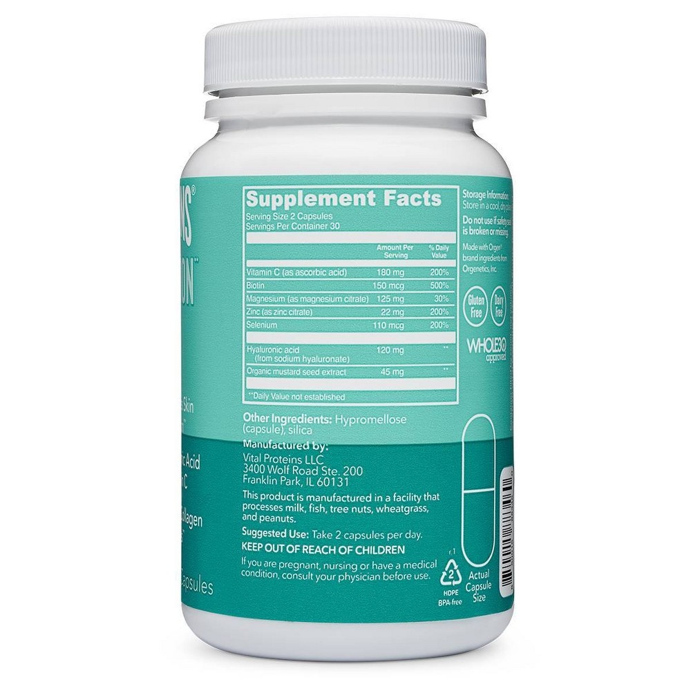 slide 3 of 6, Vital Proteins Skin Hydration Boost Capsules, 60 ct