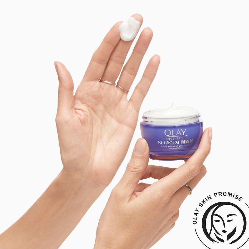 slide 4 of 9, Olay Retinol 24 Max Night Face Moisturizer for Dull Skin Fragrance-Free - 1.7oz, 1.7 oz