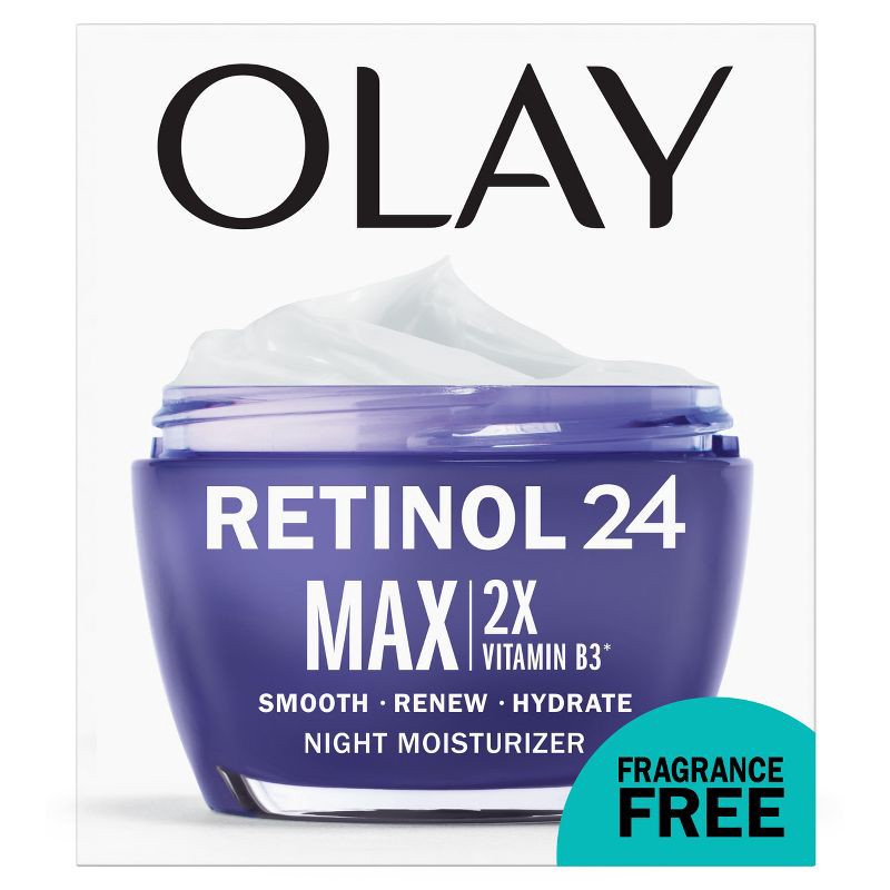 slide 1 of 9, Olay Retinol 24 Max Night Face Moisturizer for Dull Skin Fragrance-Free - 1.7oz, 1.7 oz