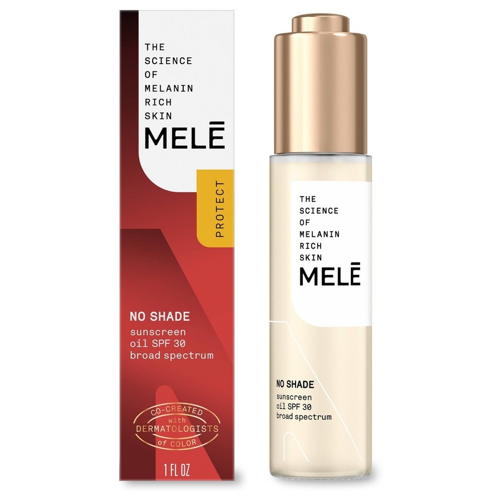 slide 2 of 7, Mele No Shade Sunscreen Oil Broad Spectrum for Melanin Rich Skin - SPF, 30 ct; 1 fl oz