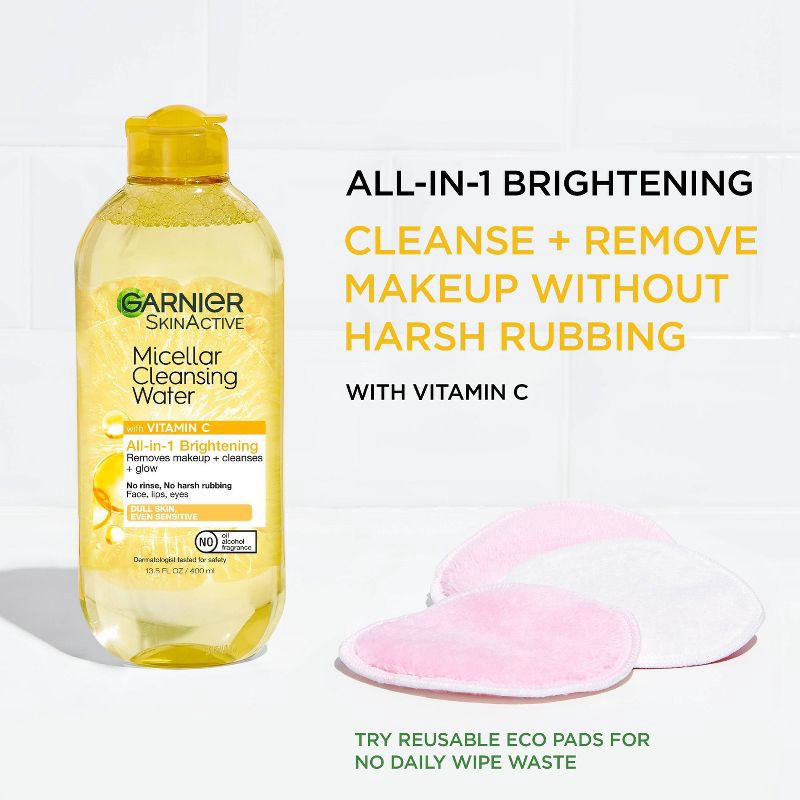 slide 2 of 8, Garnier SkinActive Micellar Vitamin C Cleansing Water to Brighten Skin - 13.5 fl oz, 13.5 fl oz