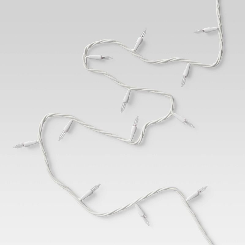 slide 1 of 1, 100ct Incandescent Outdoor String Mini Lights White - Threshold, 1 ct