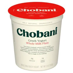 Chobani Yogurt Greek Plain 4Pct