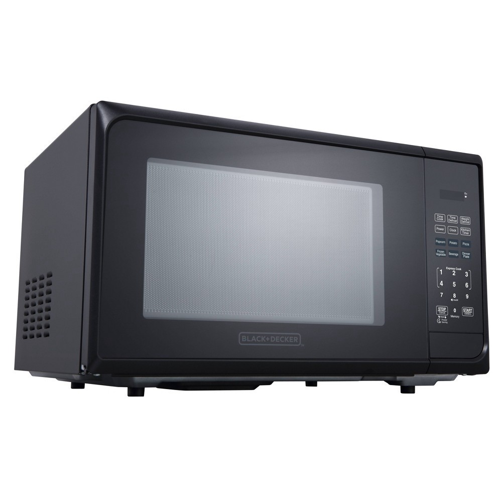 BLACK+DECKER 1.1 cu ft 1000W Microwave Oven - Stainless Steel Black 1 ct