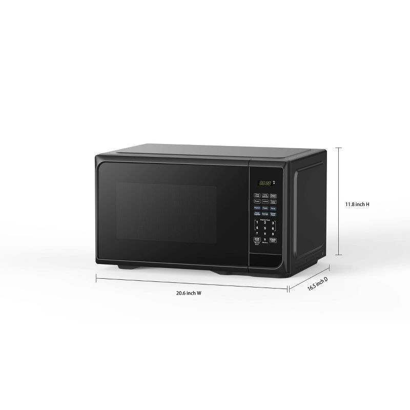 slide 7 of 8, BLACK+DECKER 1.1 cu ft 1000W Microwave Oven - Stainless Steel Black: Countertop, Child Lock, 6 One-Touch Settings, 1 ct