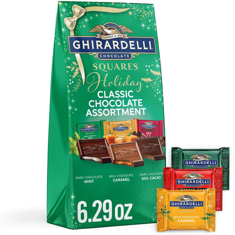 slide 1 of 8, Ghirardelli Christmas Classic Chocolate Assortment Bag - 6.29oz, 6.29 oz