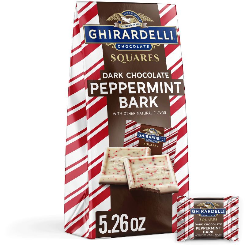 slide 1 of 7, Ghirardelli Christmas Dark Chocolate Peppermint Bark Chocolate Squares - 5.26oz, 5.26 oz