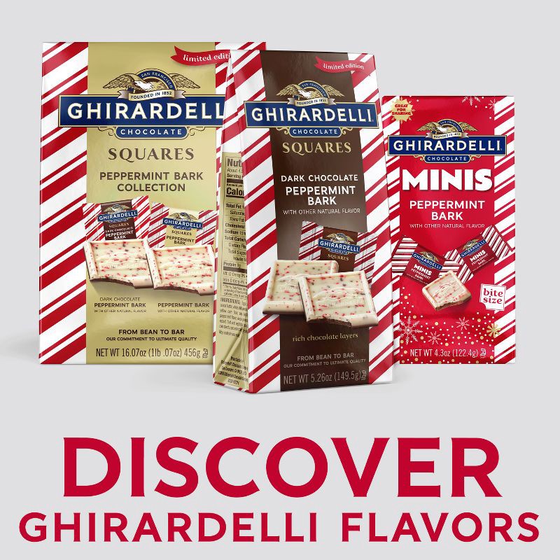 slide 7 of 7, Ghirardelli Christmas Dark Chocolate Peppermint Bark Chocolate Squares - 5.26oz, 5.26 oz