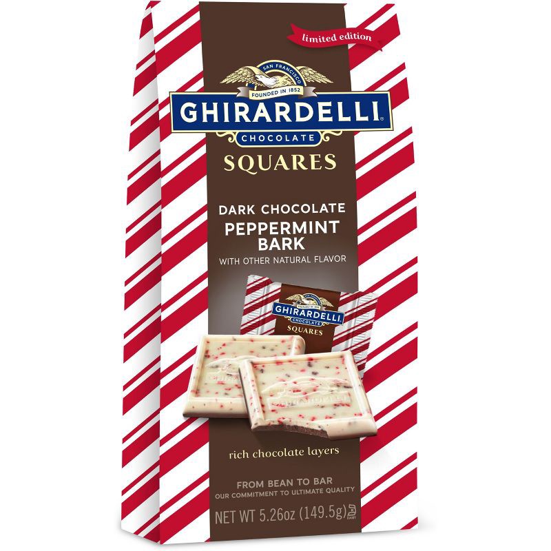 slide 1 of 6, Ghirardelli Holiday Dark Chocolate Peppermint Bark Chocolate Squares - 5.26oz, 5.26 oz