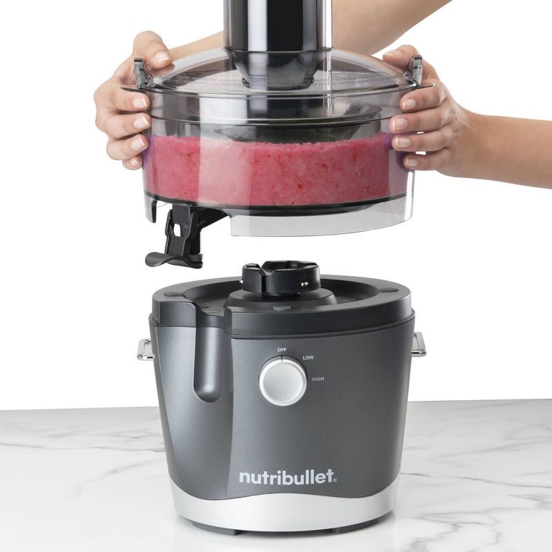 slide 6 of 8, Nutribullet 2-Speed Electric Juicer - Gray, 1 ct