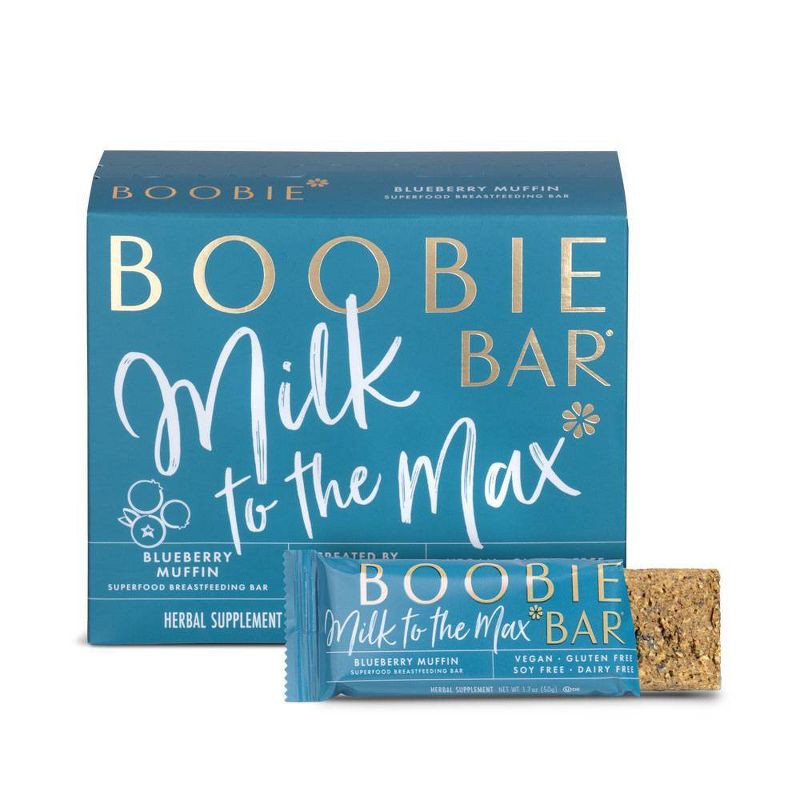 slide 2 of 5, Boobie Bar Superfood Vegan Lactation Bar Blueberry Muffin - 10.58oz/6ct, 10.58 oz, 6 ct