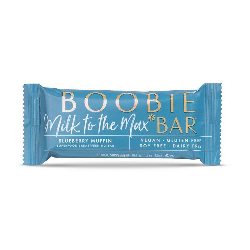 slide 5 of 5, Boobie Bar Superfood Vegan Lactation Bar Blueberry Muffin - 10.58oz/6ct, 10.58 oz, 6 ct