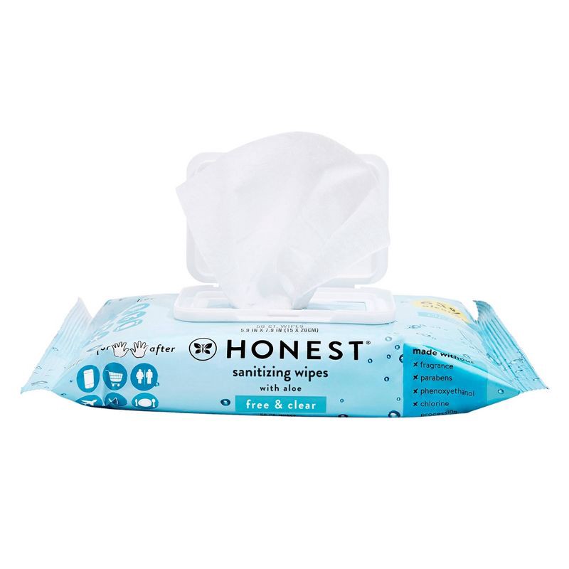 slide 9 of 12, The Honest Company Alcohol Hand Sanitizing Wipes - 3pk/150ct, 3 pk; 150 ct