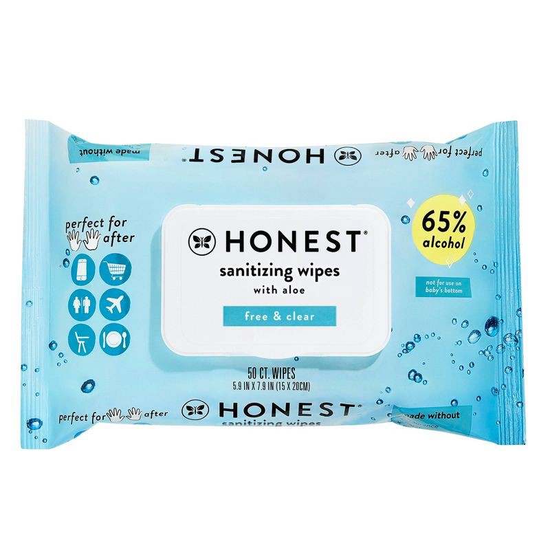 slide 10 of 12, The Honest Company Alcohol Hand Sanitizing Wipes - 3pk/150ct, 3 pk; 150 ct