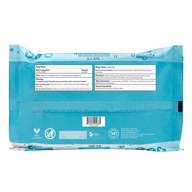 slide 11 of 12, The Honest Company Alcohol Hand Sanitizing Wipes - 3pk/150ct, 3 pk; 150 ct