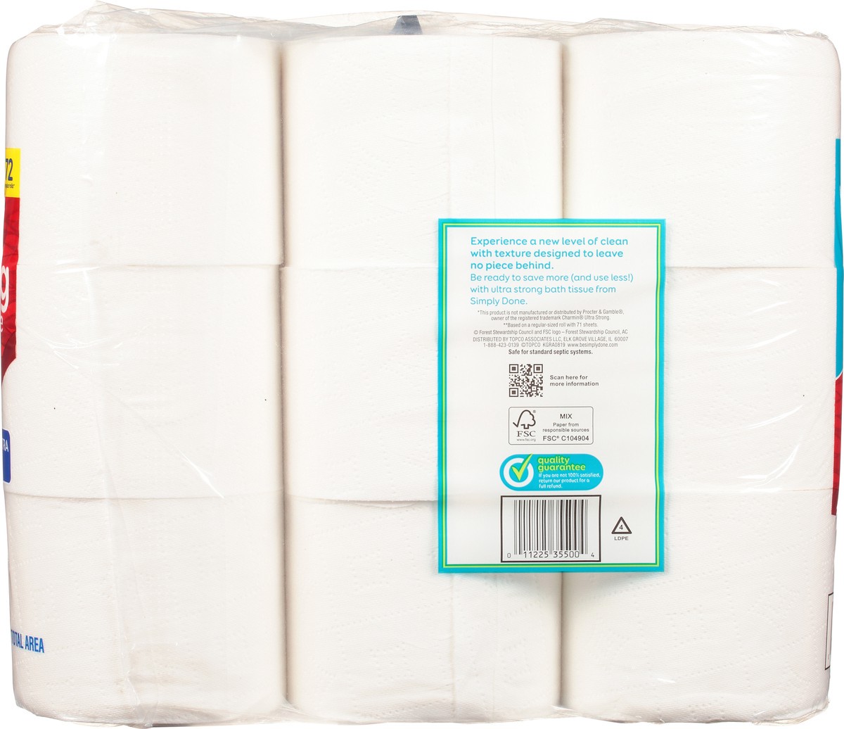 slide 5 of 13, Simply Done 2-Ply Mega Roll Ultra Strong Bath Tissue 18 ea, 18 ct