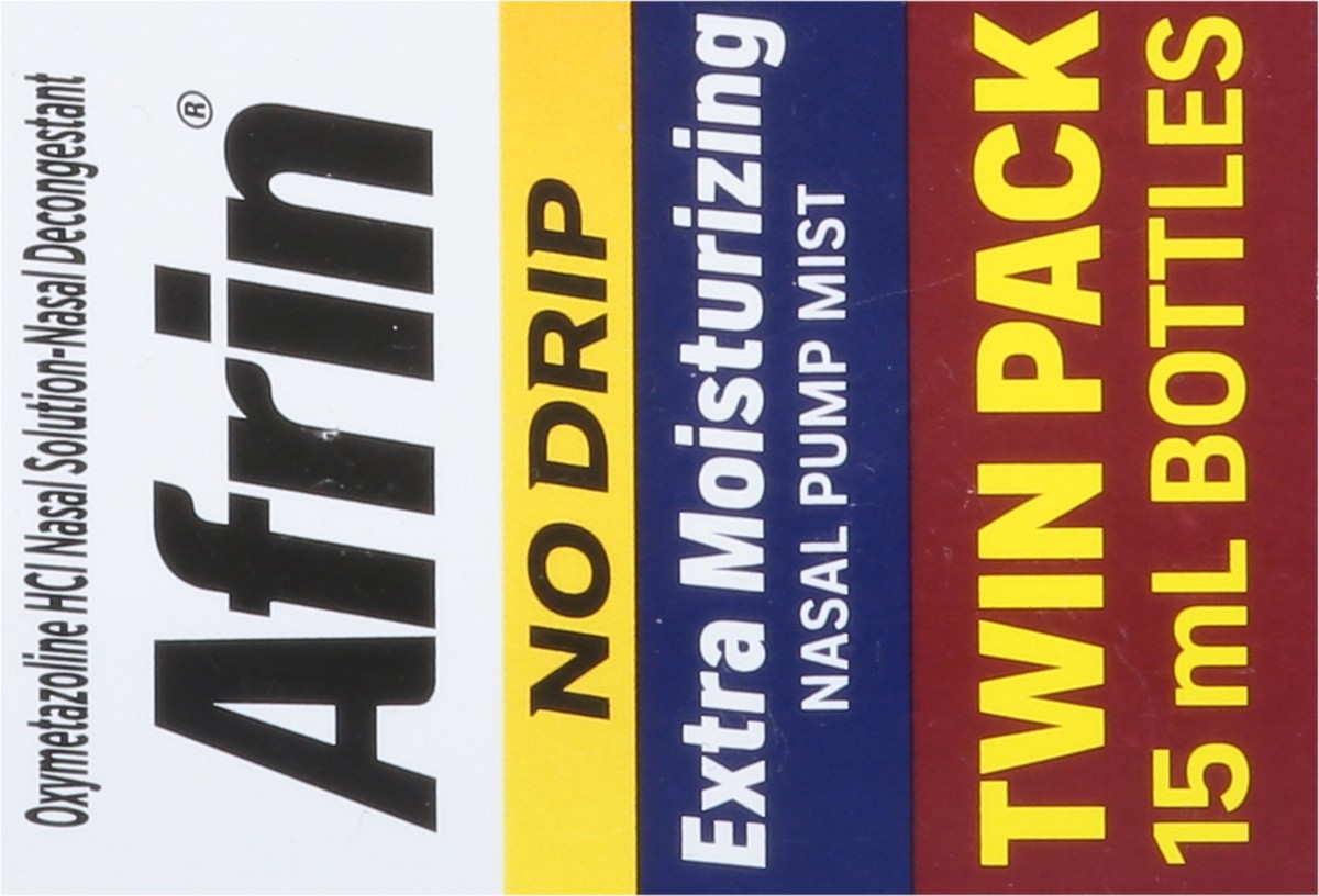 slide 9 of 14, Afrin Extra Moisturizing Nasal Pump Mist Twin Pack Bottle 2 ea, 2 ct