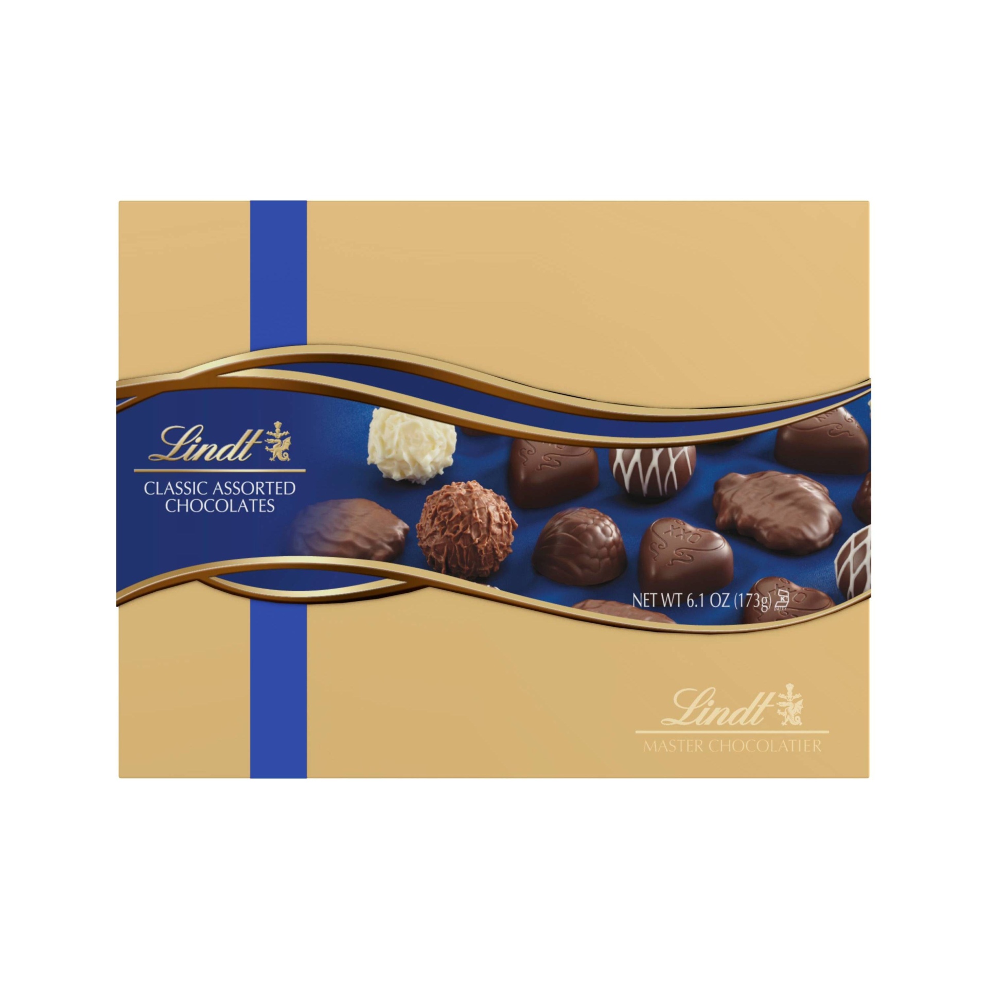 slide 1 of 3, Lindt Holiday Classic Assorted Chocolate Gift Box, 6.1 oz